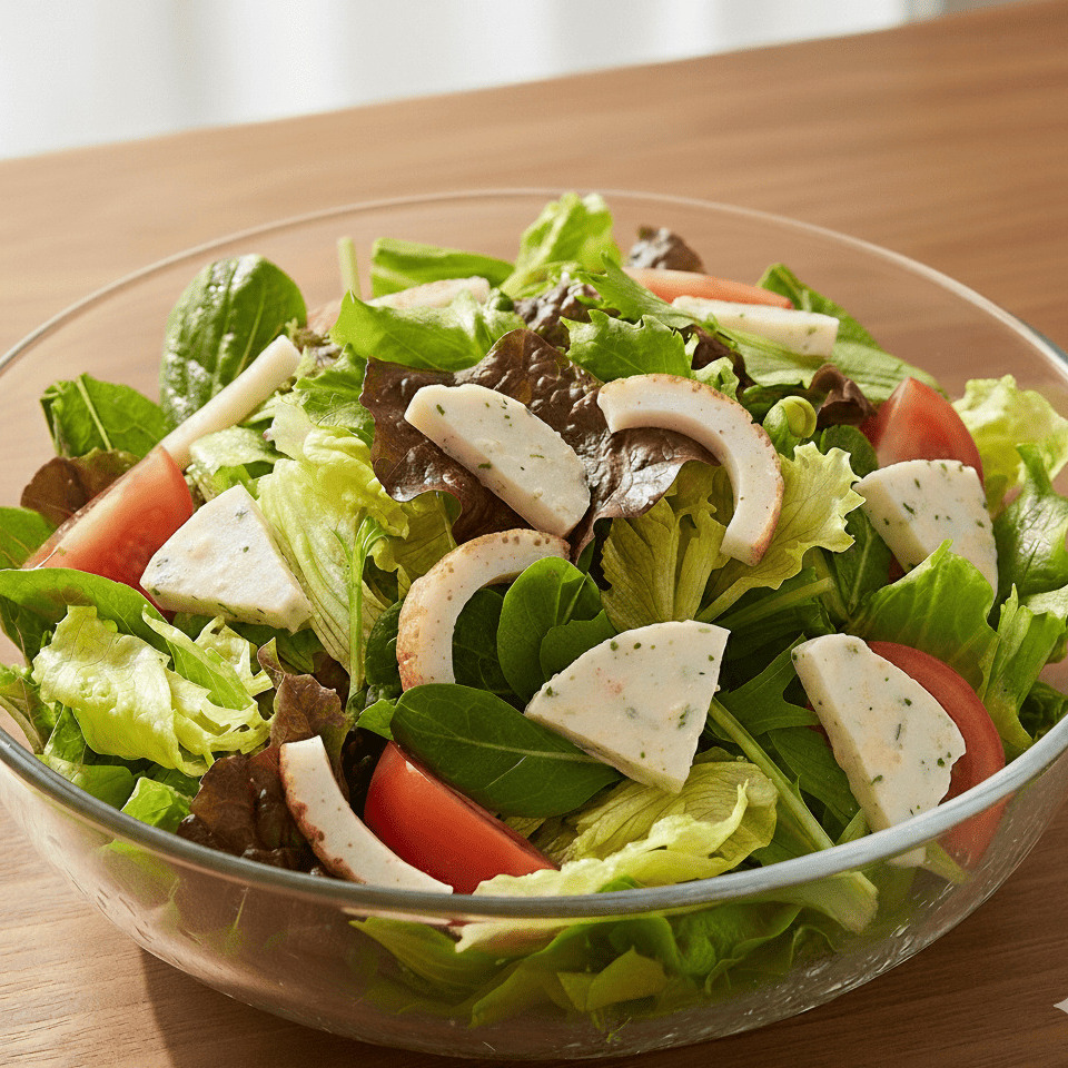 たっぷり野菜のかまぼこサラダの写真