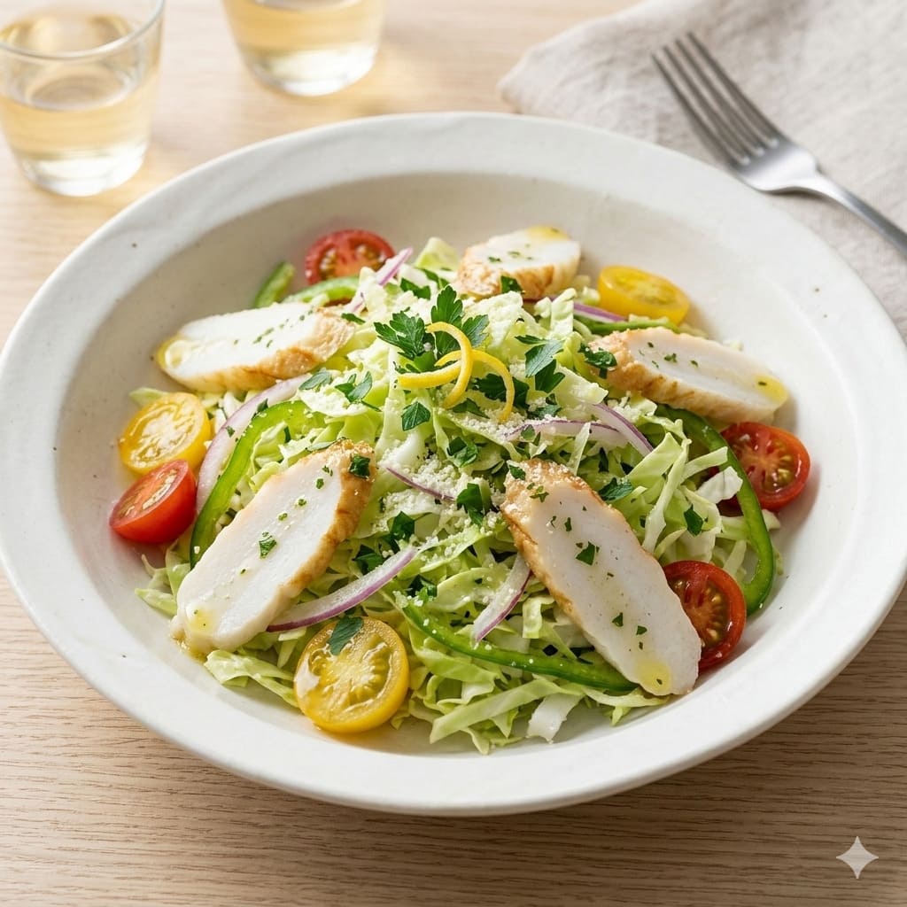 キャベツとかまぼこのイタリアンサラダの写真