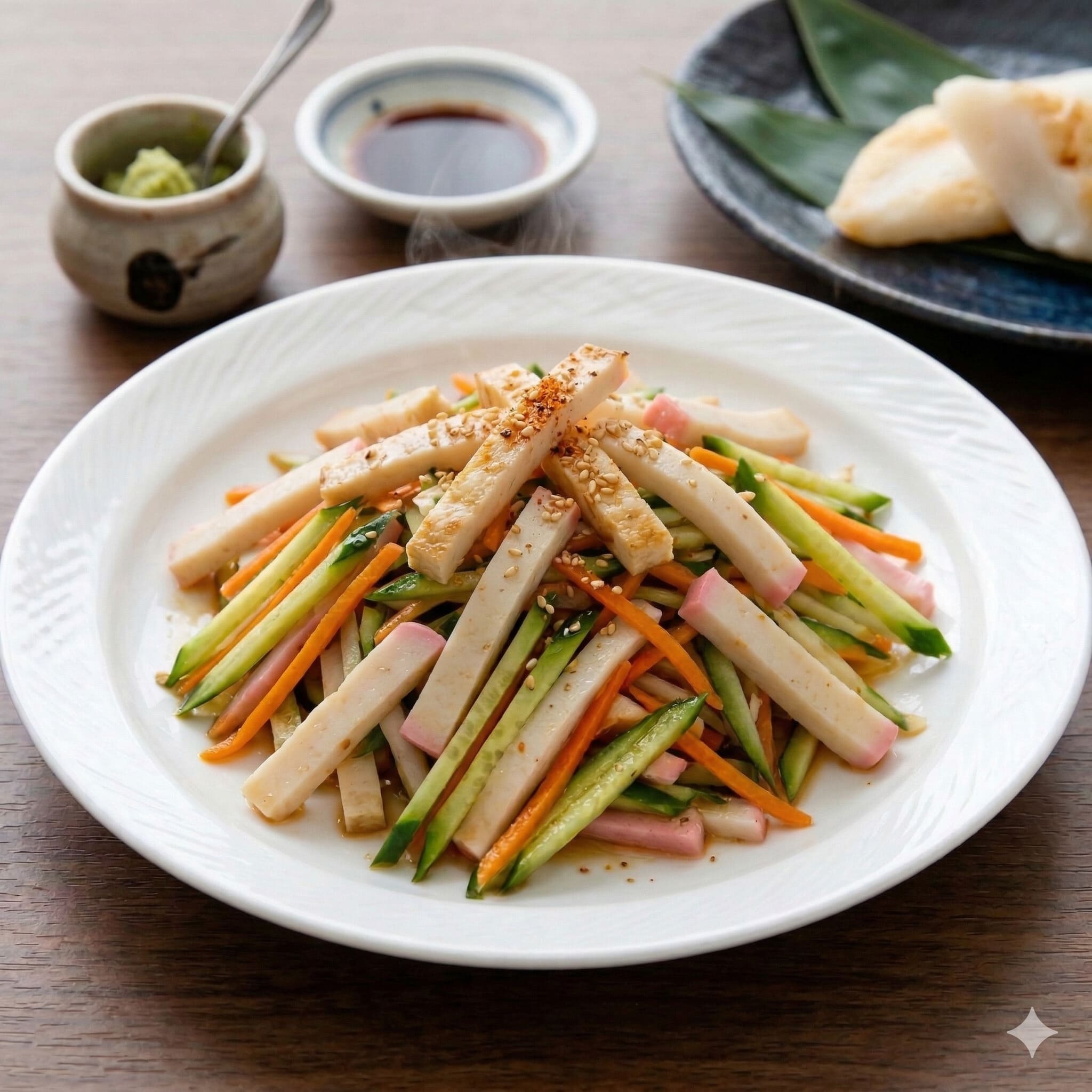 かまぼこと野菜のナムル風の写真